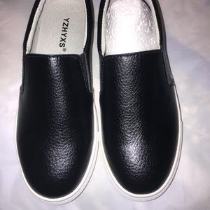 Faux leather slip on shoes/sneakers